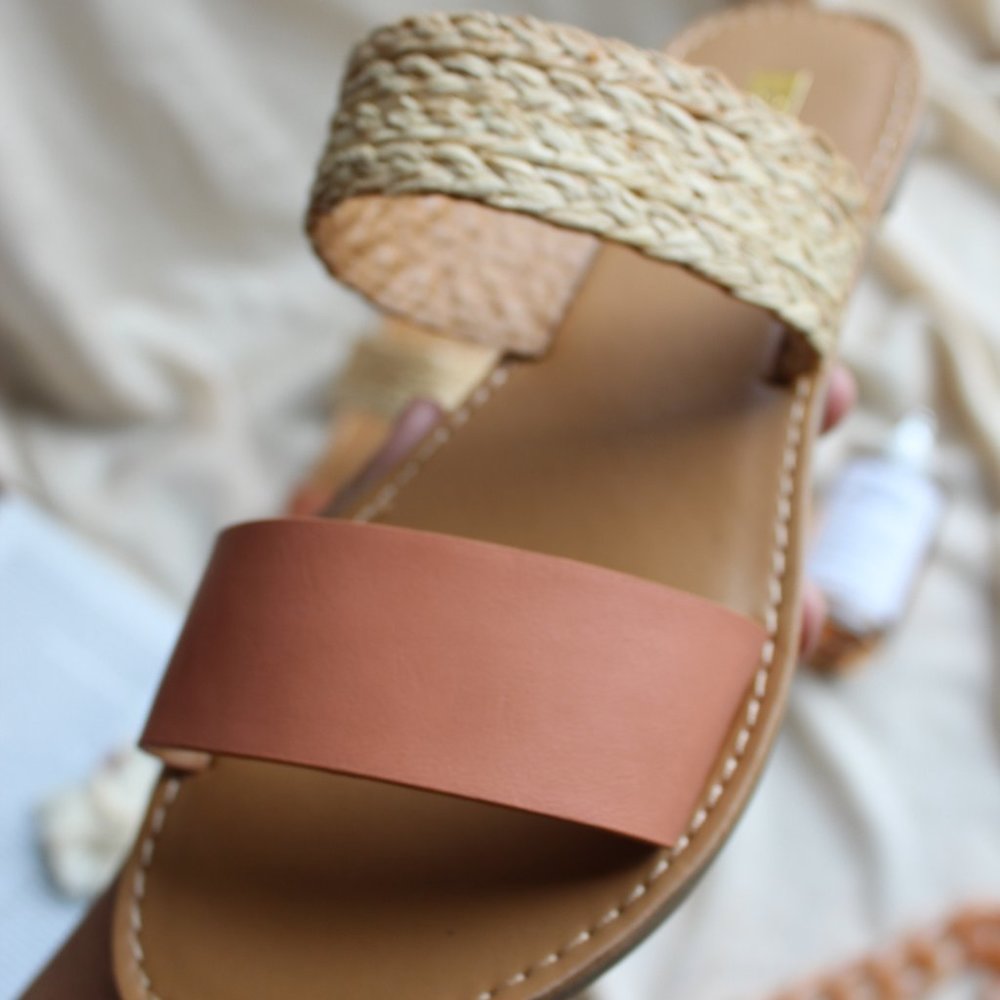 🚨FEW PAIRS LEFT// Ash coral Two band Slide - Picture 3 of 6